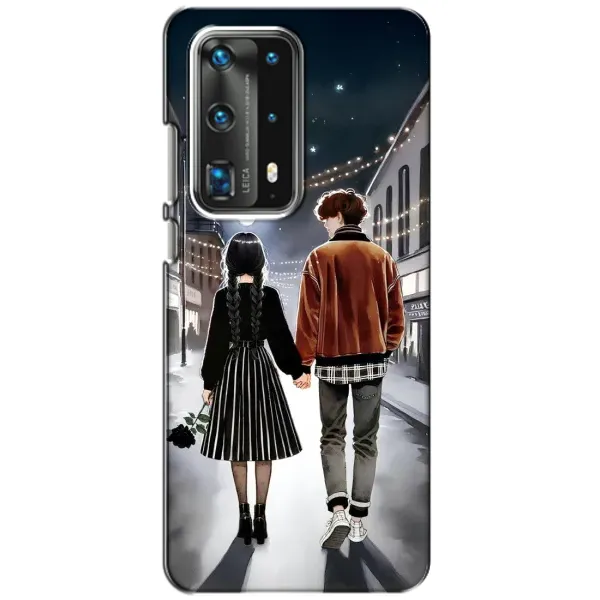 Чохол з принтом «Венздей та Тайлер» для Huawei P40 Чохол з принтом «Венздей та Тайлер» для Huawei P40