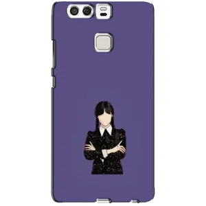 Чохли Венсдей на Huawei P9 Уенсдей (AlphaPrint) (Венздей у чорному)
