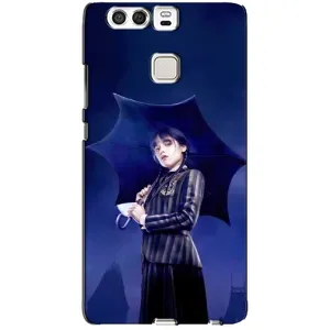 Чохли Венсдей на Huawei P9 Уенсдей (AlphaPrint) (Венздей з парасолькою)