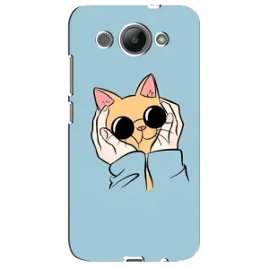 Чохол на Хуавей У3 2017 з Котиками (VPrint) (Котик в окулярах)