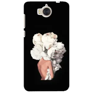 Чехлы (ART) Цветы на Huawei Y5-2017, MYA (VPrint) (Белые цветы)