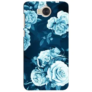 Чехлы (ART) Цветы на Huawei Y5-2017, MYA (VPrint) (Голубые Бутоны)