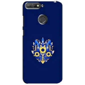Чехлы для Huawei Y6 Prime 2018  Укр. Символика (AlphaPrint) (Цветочный Герб)