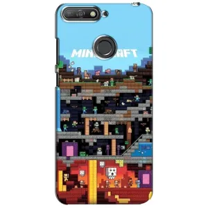 Чохол Майнкрафт на Huawei Y6 Prime 2018 (AlphaPrint) Minecraft (фон Minecraft)