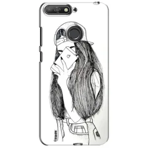 Чохол з друком для Huawei Y6 Prime 2018 - (Мода) (AlphaPrint) (Фото дівчини)