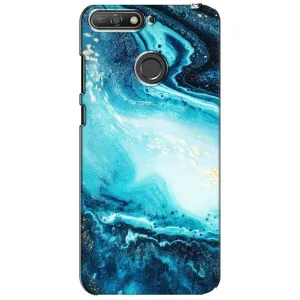 Мраморний чехол на Huawei Y6 Prime 2018 (VPrint) (Блакитний мрамор)