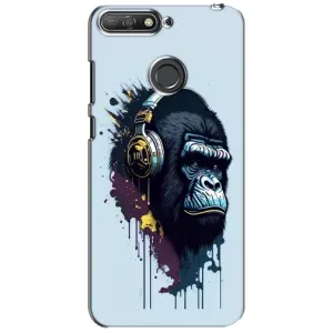 Чохол з Мавпами Huawei Y6 Prime 2018 - (AlphaPrint) (Горила в навушниках)