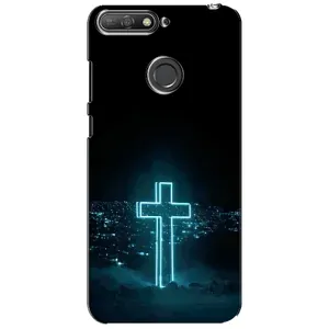 Християнські Чохли для Huawei Y6 Prime 2018 (AlphaPrint) (Хрест і місто)