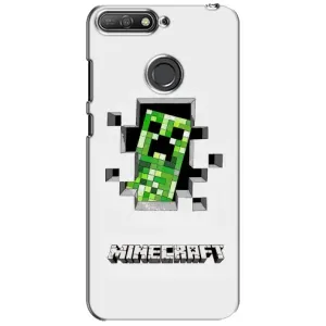 Чохол Майнкрафт на Huawei Y6 Prime 2018 (AlphaPrint) Minecraft (кріпер Майнкрафт)