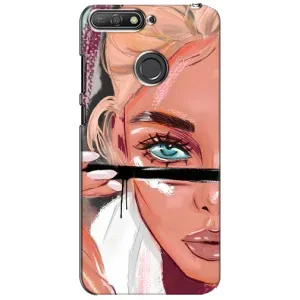 Чохол з друком для Huawei Y6 Prime 2018 - (Мода) (AlphaPrint) (Макіяж)