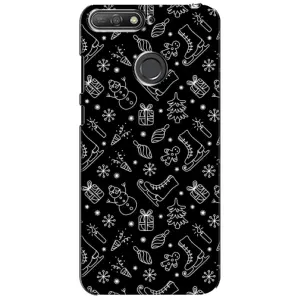 Новорічні, Святкові Чохли для Huawei Y6 Prime 2018 - 2024 год (Новорічний фон)