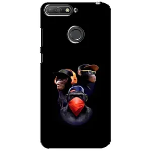 Чохол з Мавпами Huawei Y6 Prime 2018 - (AlphaPrint) (Три мавпи)