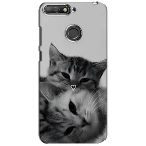 Чохол з малюнком кіт на Huawei Y6 Prime 2018 (Пара котів)