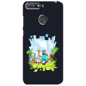 Чохол Майнкрафт на Huawei Y6 Prime 2018 (AlphaPrint) Minecraft (персонажі Minecraft)