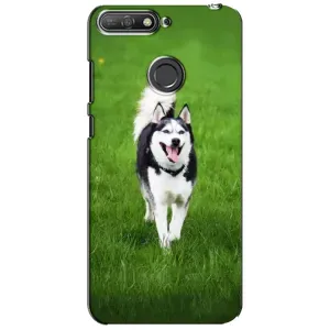 Чохол з Хаскі Huawei Y6 Prime 2018 - (AlphaPrint) (Радісний Хаскі)