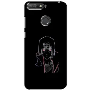 Чехлы на тему: Итачи Учиха для Huawei Y6 Prime 2018 (AlphaPrint) (силуэт Итачи)