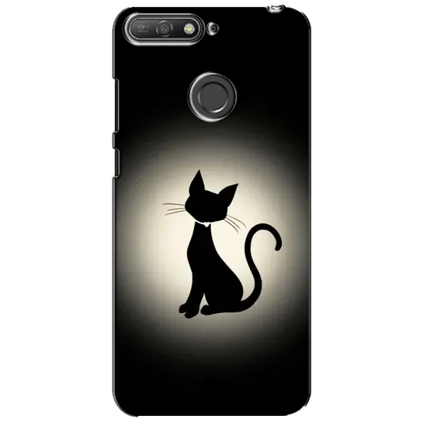 Чехол с принтом «Силуэт котика» для Huawei Y6 Prime 2018 Чехол с принтом «Силуэт котика» для Huawei Y6 Prime 2018