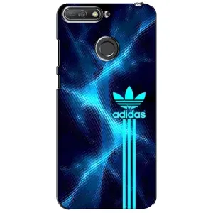 Чохли Адидас для Huawei Y6 Prime 2018 (AlphaPrint) (Синій Адідас)