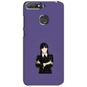 Чохли Венсдей на Huawei Y6 Prime 2018 Уенсдей (AlphaPrint) (Венздей у чорному)