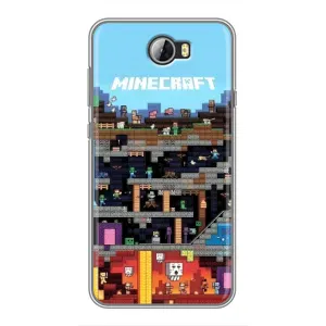 Чохол Майнкрафт на Huawei Y5II (AlphaPrint) Minecraft (фон Minecraft)
