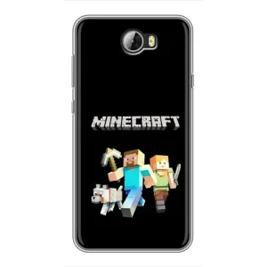 Чохол Майнкрафт на Huawei Y5II (AlphaPrint) Minecraft (герої Minecraft)
