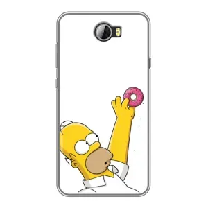 Чjхол з Сімпсонами для Huawei Y5II (VPrint) (Гомер з пончиком)