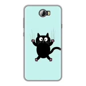 Чохол з принтом для Huawei Y5II (AlphaPrint) Модні коти (Падаючий кіт)