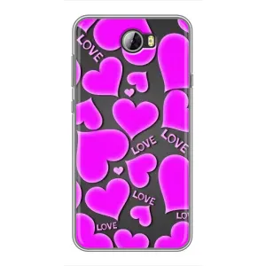 Чехлы для любимой на Хуавей У5II (VPrint) (Pink hearts)