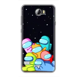 Чохли Амонг Ас для Huawei Y5II (AlphaPrint) (Скіни в космосі)