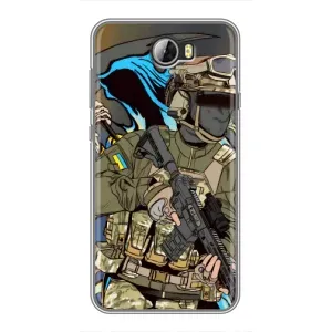 Чехлы с картинкой ЗСУ для Huawei Y5II (AlphaPrint) (Воїн ЗСУ)