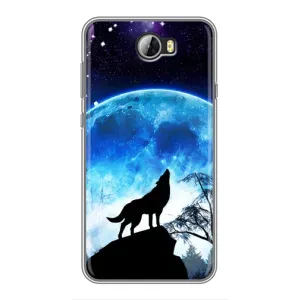 Захисні чохли для Хуавей У5II (AlphaPrint) (ХІТ продаж) ВОВК (Вовк на місяць)