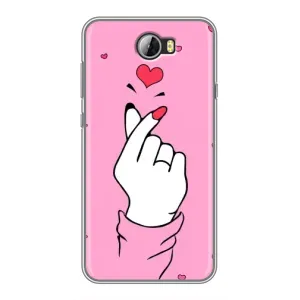 Чохол з принтом для Huawei Y5II (AlphaPrint - Знак сердечка)