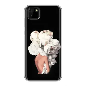 Чехлы (ART) Цветы на Huawei Y5p (VPrint) (Білі квіти)