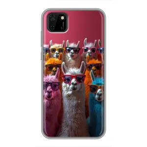 Чохол з принтом стильні тварини для Huawei Ү5р (Лами в окулярах)
