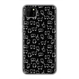 Чохол з принтом для Huawei Y5p (AlphaPrint) Модні коти (Маленькі котики)