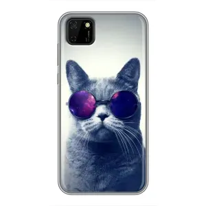 Чохол з принтом для Huawei Y5p (AlphaPrint) Модні коти (Стильний кіт)