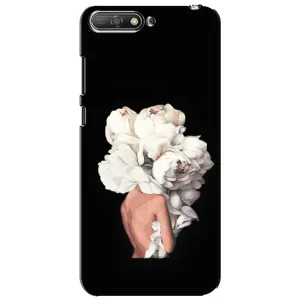 Чехлы (ART) Цветы на Huawei Y6 2018 (VPrint) (Белые цветы)