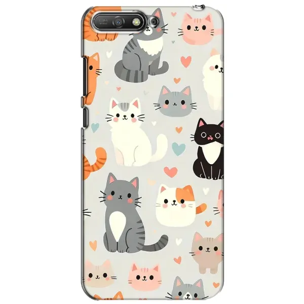Чехол с принтом «Коллаж котов» для Huawei Y6 2018 Чехол с принтом «Коллаж котов» для Huawei Y6 2018