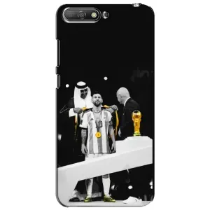 Чехлы для Huawei Y6 2018 (Leo чемпион) (AlphaPrint) (Месси в накидке)