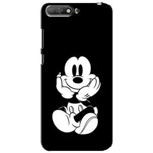 Міккі Маус чохол для Huawei Y6 2018 (AlphaPrint - Мультяшні) (Маус на чорному)