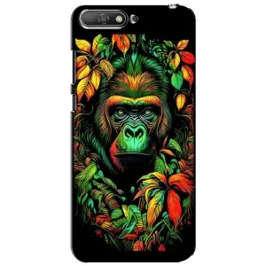 Чохол з Мавпами Huawei Y6 2018 - (AlphaPrint) (Мавпа в квітах)