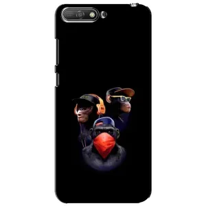 Чохол з Мавпами Huawei Y6 2018 - (AlphaPrint) (Три мавпи)