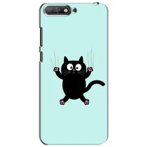 Чехол с принтом для Huawei Y6 2018 (AlphaPrint) Модные коты (Падающий кот)
