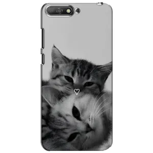 Чехол с рисунком кот на Huawei Y6 2018 (Пара котов)