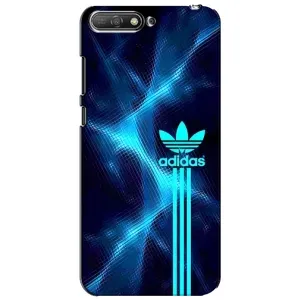 Чохли Адидас для Huawei Y6 2018 (AlphaPrint) (Синій Адідас)