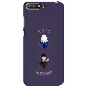 Чехлы Венсдей на Huawei Y6 2018 Уэнсдей (AlphaPrint) (Уэнздей и подруга)