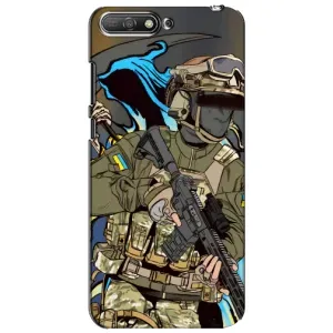 Чехлы с картинкой ЗСУ для Huawei Y6 2018 (AlphaPrint) (Воїн ЗСУ)