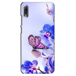 Чохли з квітами для Huawei Y6 2019 (VPrint) (Метелик на квітах)