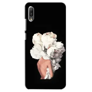Чехлы (ART) Цветы на Huawei Y6 2019 (VPrint) (Білі квіти)