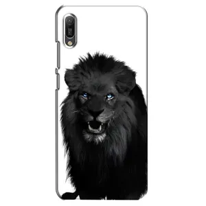 Чохли з картинкою животних Huawei Y6 2019 (Чорний ЛЕВ)